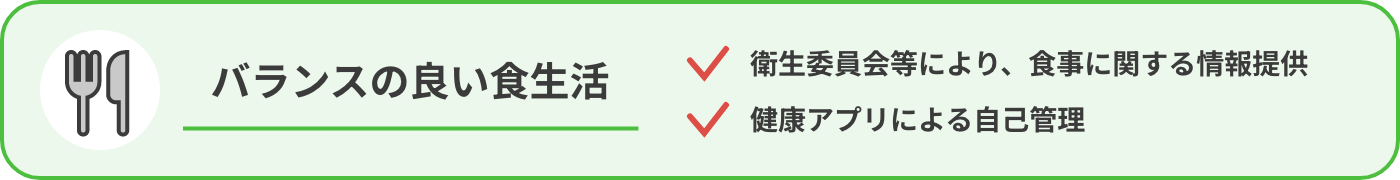 バランスの良い食生活